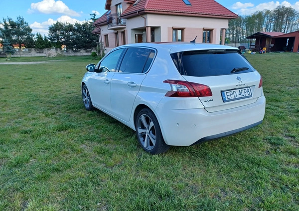 Peugeot 308 cena 51900 przebieg: 164000, rok produkcji 2017 z Poddębice małe 106